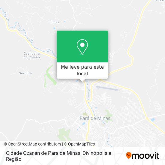 Cidade Ozanan de Para de Minas mapa