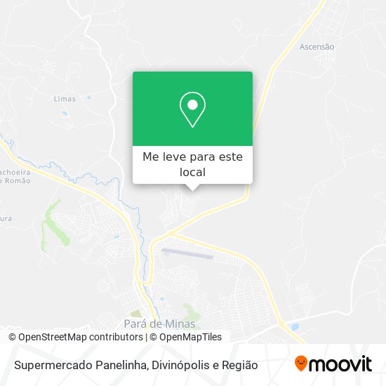 Supermercado Panelinha mapa