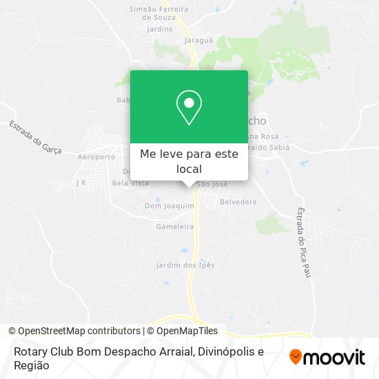 Rotary Club Bom Despacho Arraial mapa