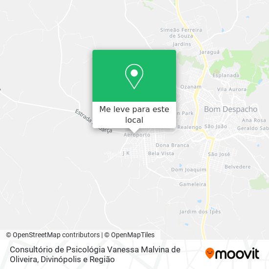 Consultório de Psicológia Vanessa Malvina de Oliveira mapa