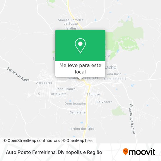 Auto Posto Ferreirinha mapa