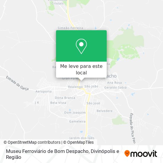 Museu Ferroviário de Bom Despacho mapa
