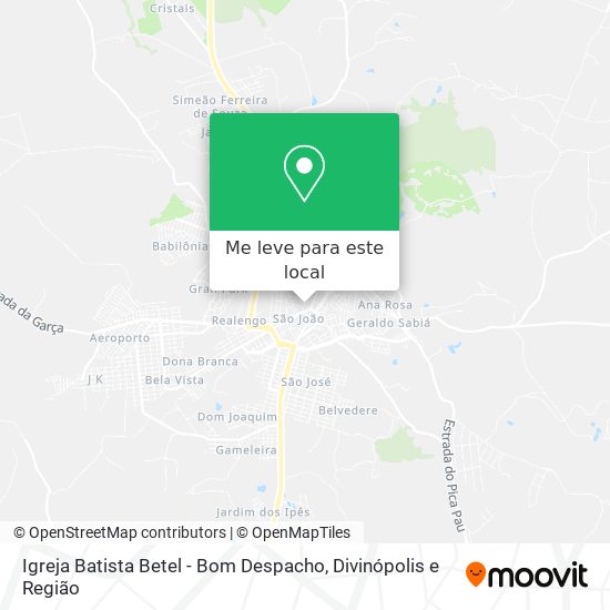 Igreja Batista Betel - Bom Despacho mapa