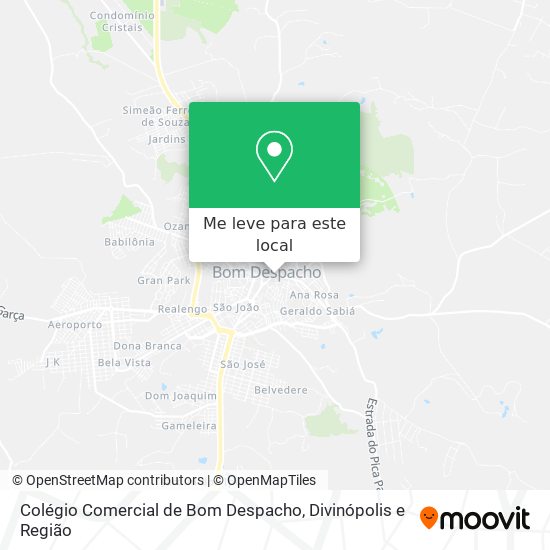 Colégio Comercial de Bom Despacho mapa