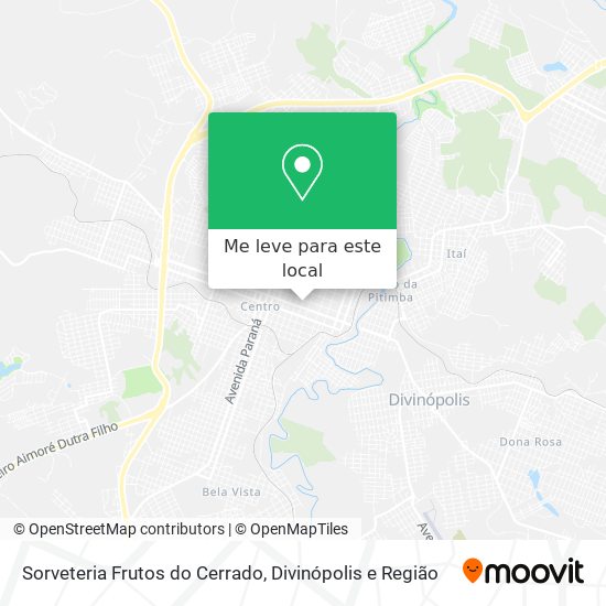 Sorveteria Frutos do Cerrado mapa