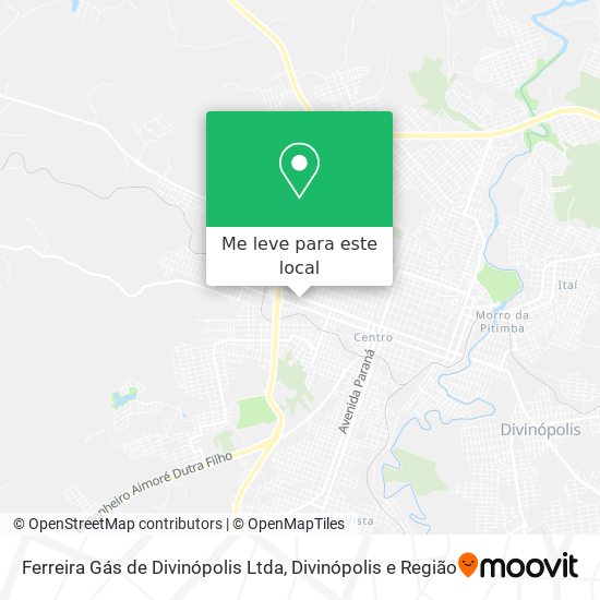 Ferreira Gás de Divinópolis Ltda mapa