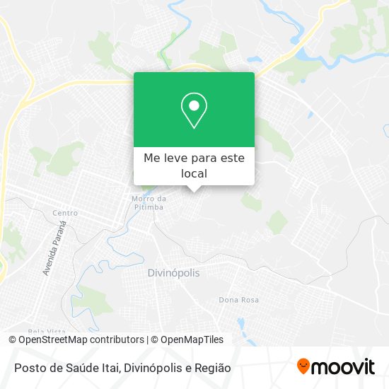 Posto de Saúde Itai mapa