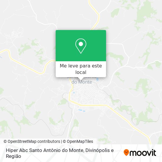 Hiper Abc Santo Antônio do Monte mapa