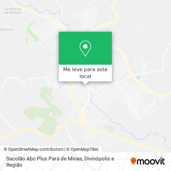 Sacolão Abc Plus Pará de Minas mapa