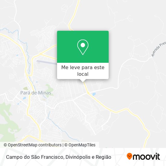 Campo do São Francisco mapa