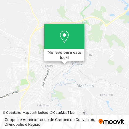 Coopelife Administracao de Cartoes de Convenios mapa