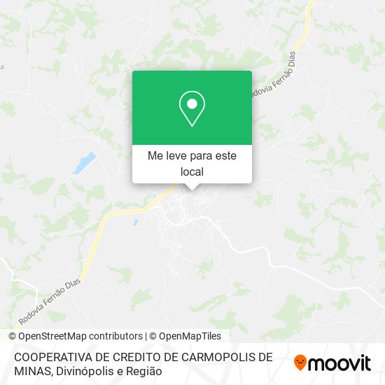 COOPERATIVA DE CREDITO DE CARMOPOLIS DE MINAS mapa
