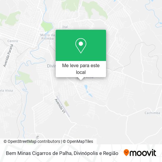Bem Minas Cigarros de Palha mapa
