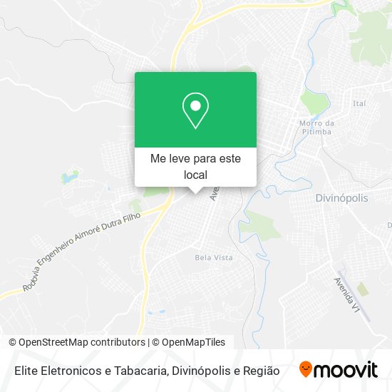 Elite Eletronicos e Tabacaria mapa