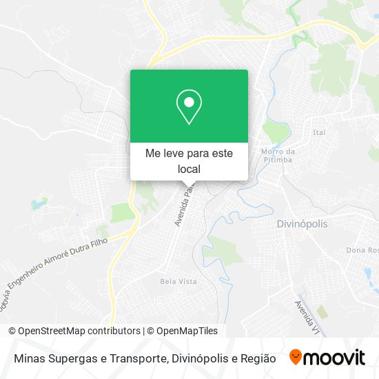 Minas Supergas e Transporte mapa