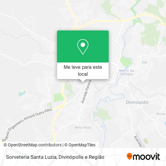 Sorveteria Santa Luzia mapa