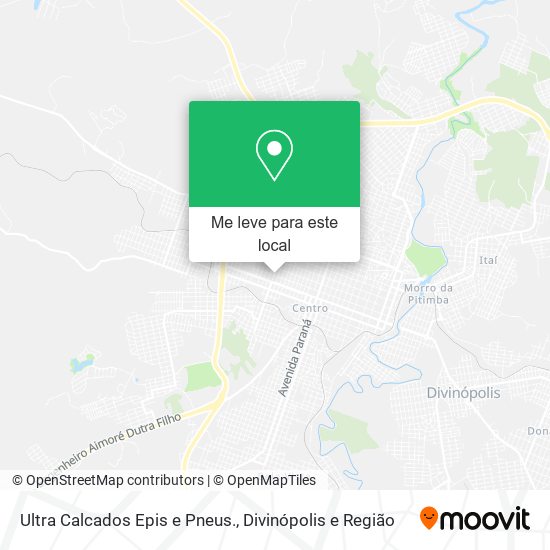 Ultra Calcados Epis e Pneus. mapa