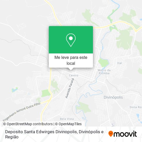 Deposito Santa Edwirges Divinopolis mapa