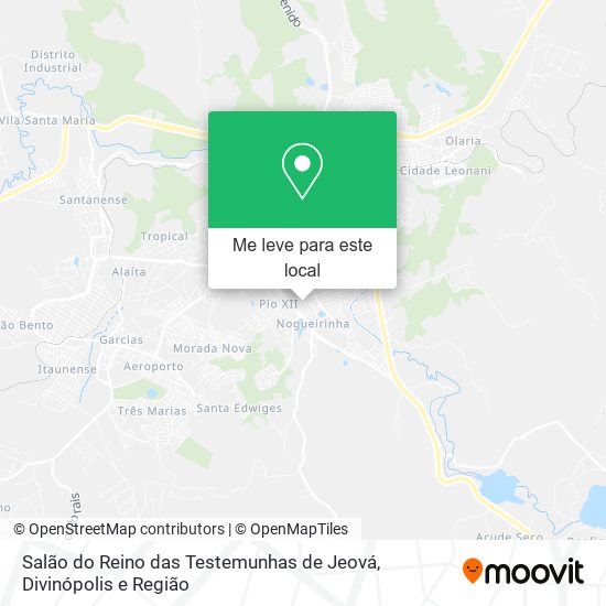 Salão do Reino das Testemunhas de Jeová mapa