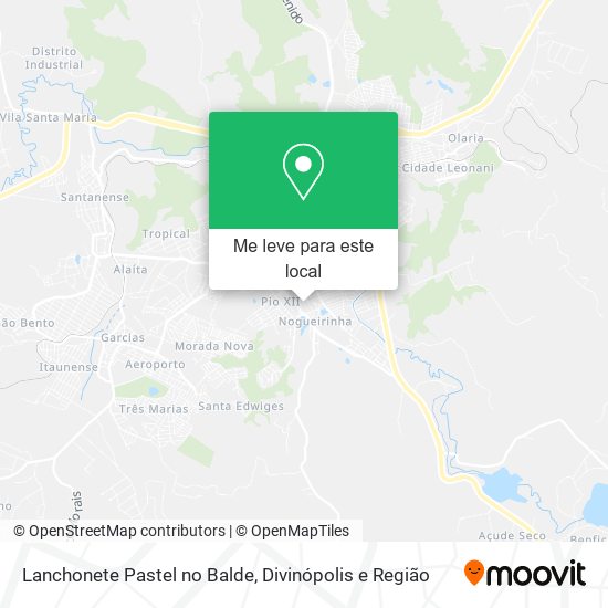 Lanchonete Pastel no Balde mapa