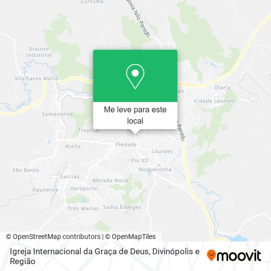 Igreja Internacional da Graça de Deus mapa