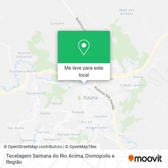 Tecelagem Santana do Rio Acima mapa