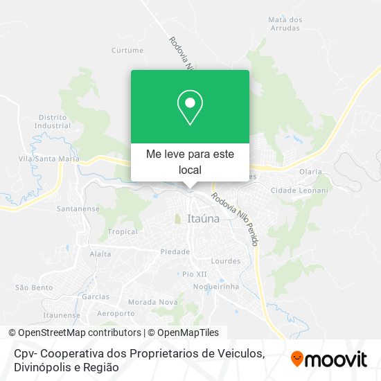 Cpv- Cooperativa dos Proprietarios de Veiculos mapa