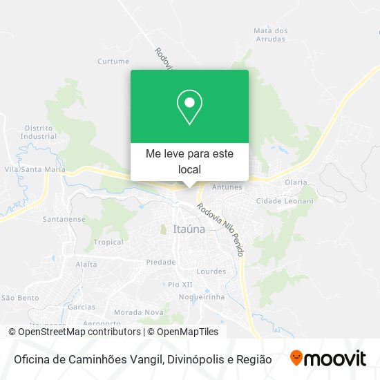 Oficina de Caminhões Vangil mapa