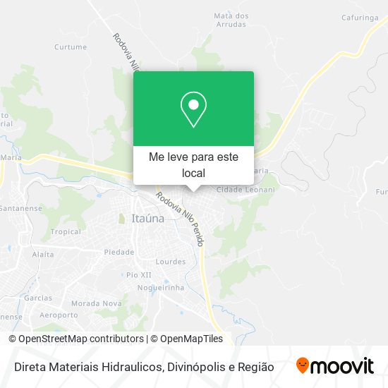 Direta Materiais Hidraulicos mapa