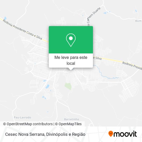 Cesec Nova Serrana mapa