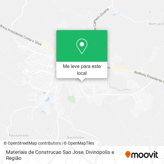 Materiais de Construcao Sao Jose mapa