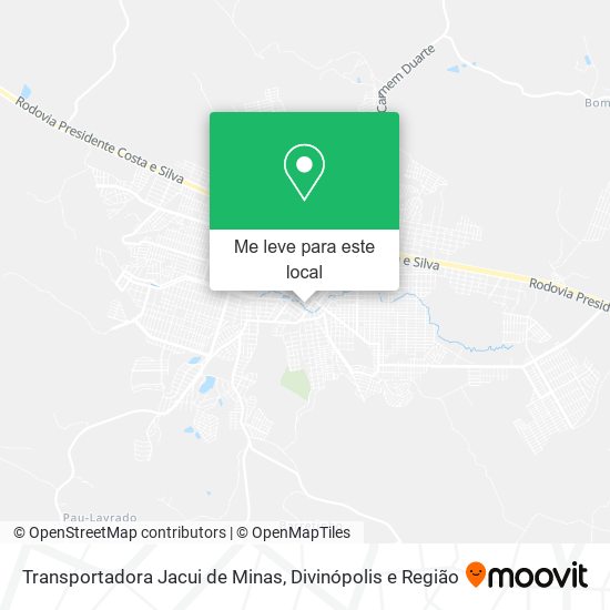 Transportadora Jacui de Minas mapa