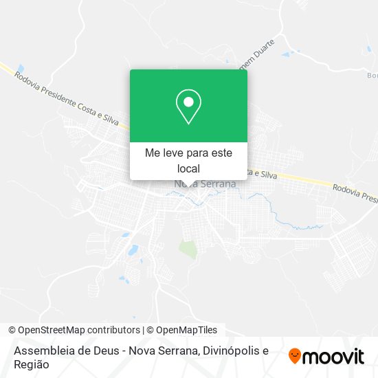 Assembleia de Deus - Nova Serrana mapa