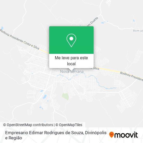 Empresario Edimar Rodrigues de Souza mapa