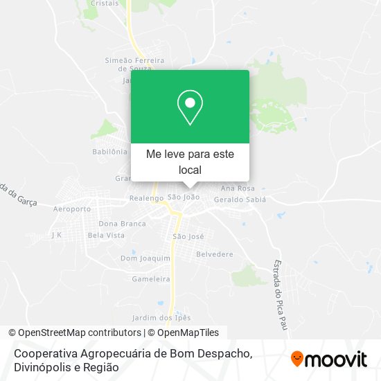 Cooperativa Agropecuária de Bom Despacho mapa