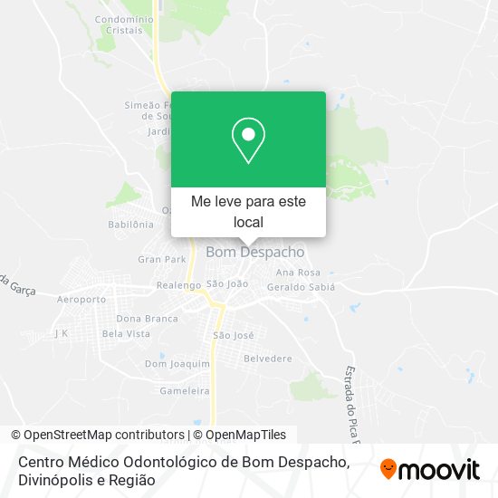 Centro Médico Odontológico de Bom Despacho mapa