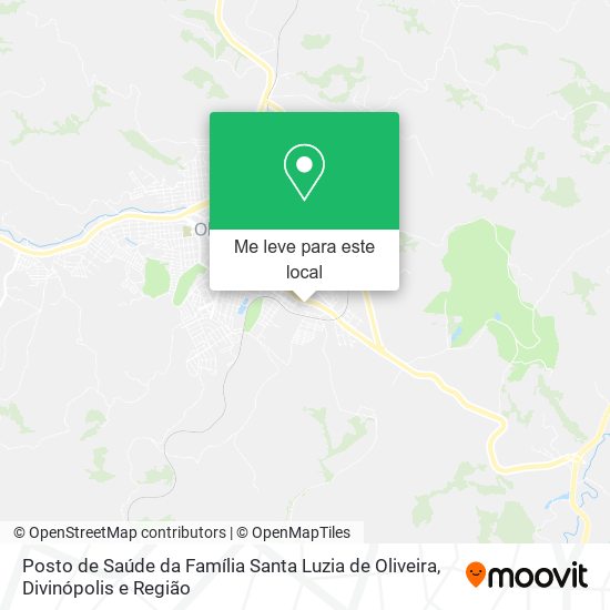 Posto de Saúde da Família Santa Luzia de Oliveira mapa