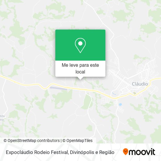 Expocláudio Rodeio Festival mapa