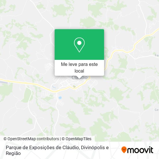 Parque de Exposições de Cláudio mapa