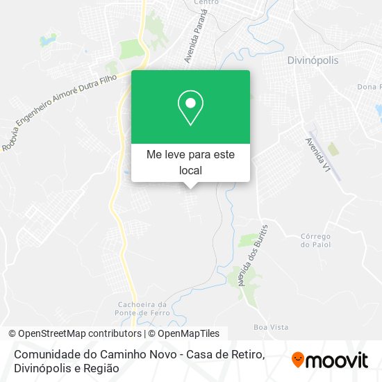 Comunidade do Caminho Novo - Casa de Retiro mapa