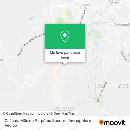 Chácara Mãe do Perpétuo Socorro mapa