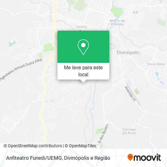 Anfiteatro Funedi/UEMG mapa