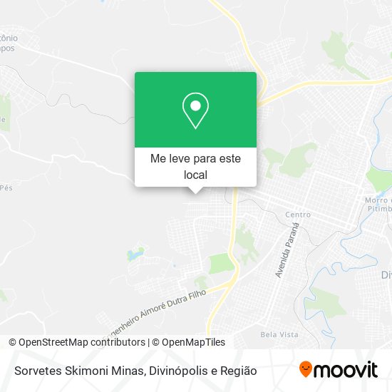 Sorvetes Skimoni Minas mapa