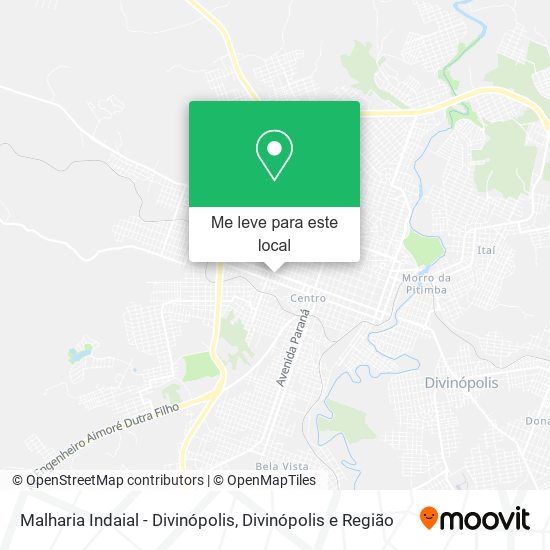 Malharia Indaial - Divinópolis mapa