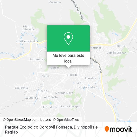 Parque Ecológico Cordovil Fonseca mapa
