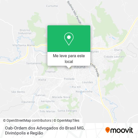 Oab-Ordem dos Advogados do Brasil MG mapa