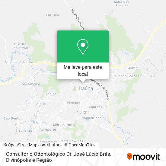 Consultório Odontológico Dr. José Lúcio Brás mapa