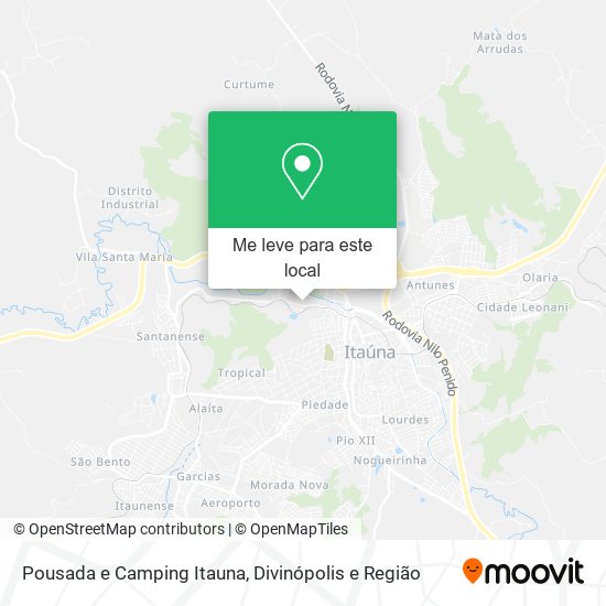 Pousada e Camping Itauna mapa