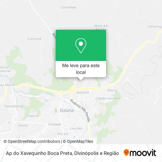 Ap do Xavequinho Boca Preta mapa