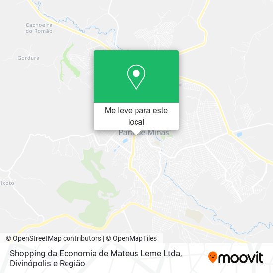 Shopping da Economia de Mateus Leme Ltda mapa